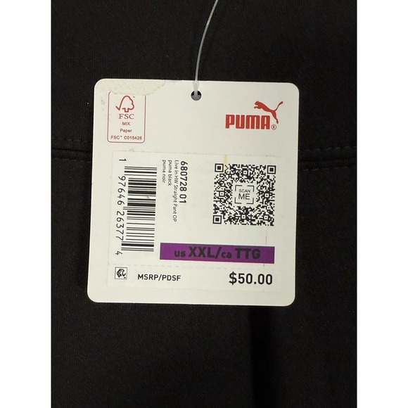 Puma Solid Pants Women 2XL Jogger Pants Sport Active Black Plus Size XXL NWT - Picture 3 of 10